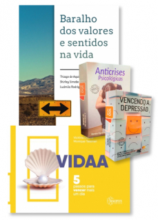 Kit Livro Vidaa + Baralho dos Valores e Sentidos na Vida + Vencendo a depressão + Anticrises